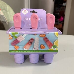 Gourmet Ice Pop Mold with Pink Handles